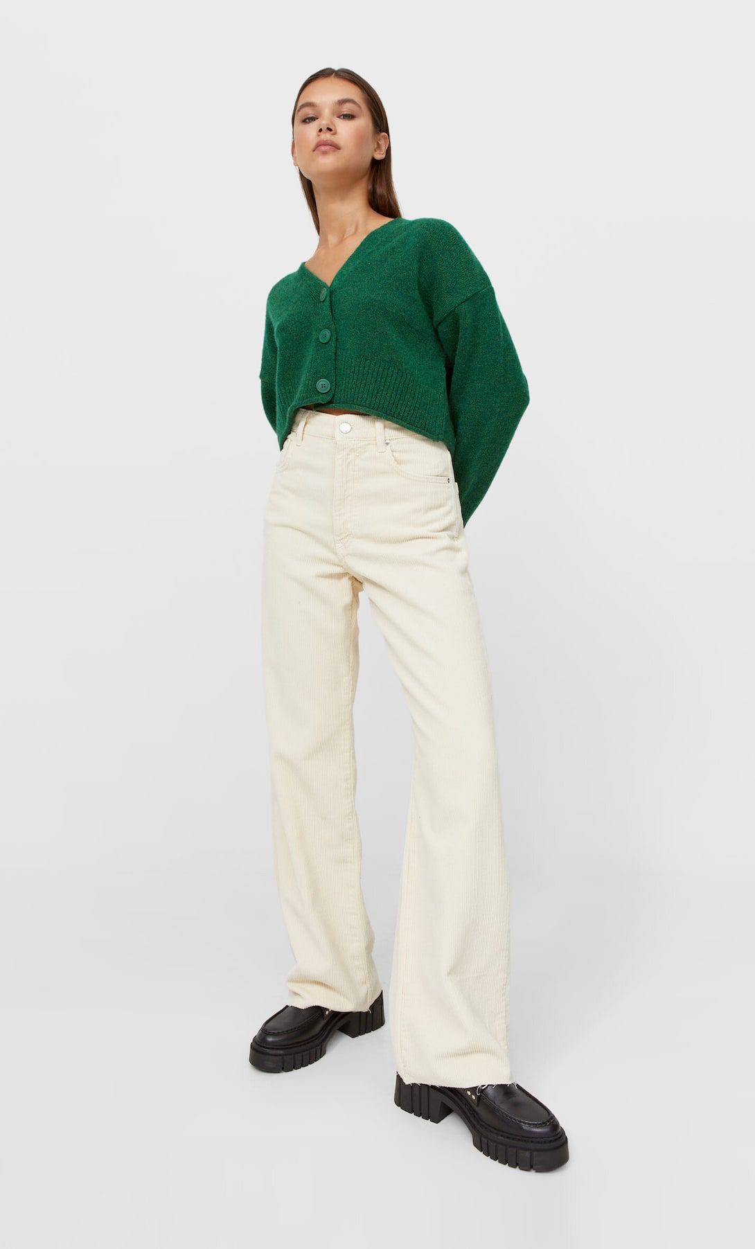 Pantalones discount verdes stradivarius