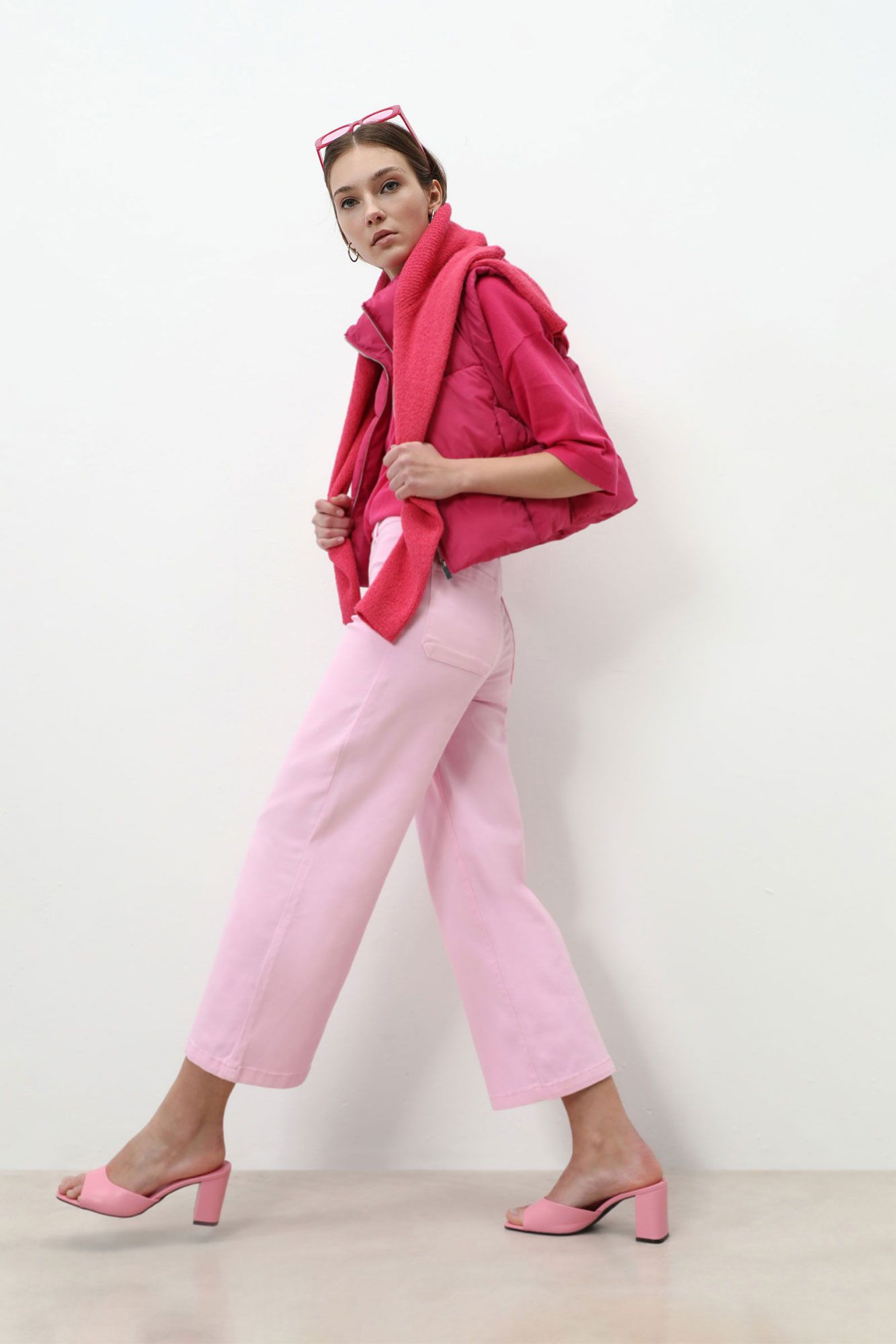 Pantalon culotte online rosa