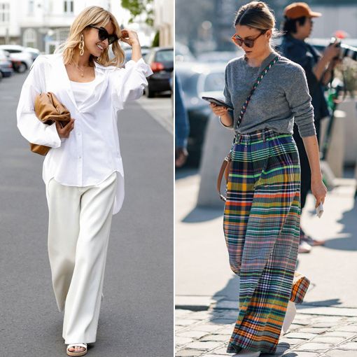 Pantalones anchos de verano , muchas ideas para elegir un top que vaya bien  con ellos.