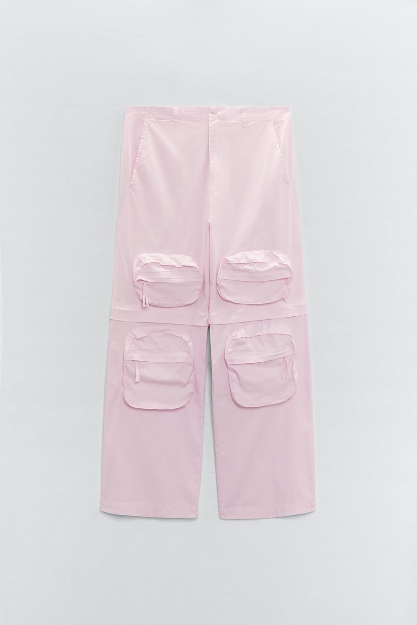 pantalones cargo rosa