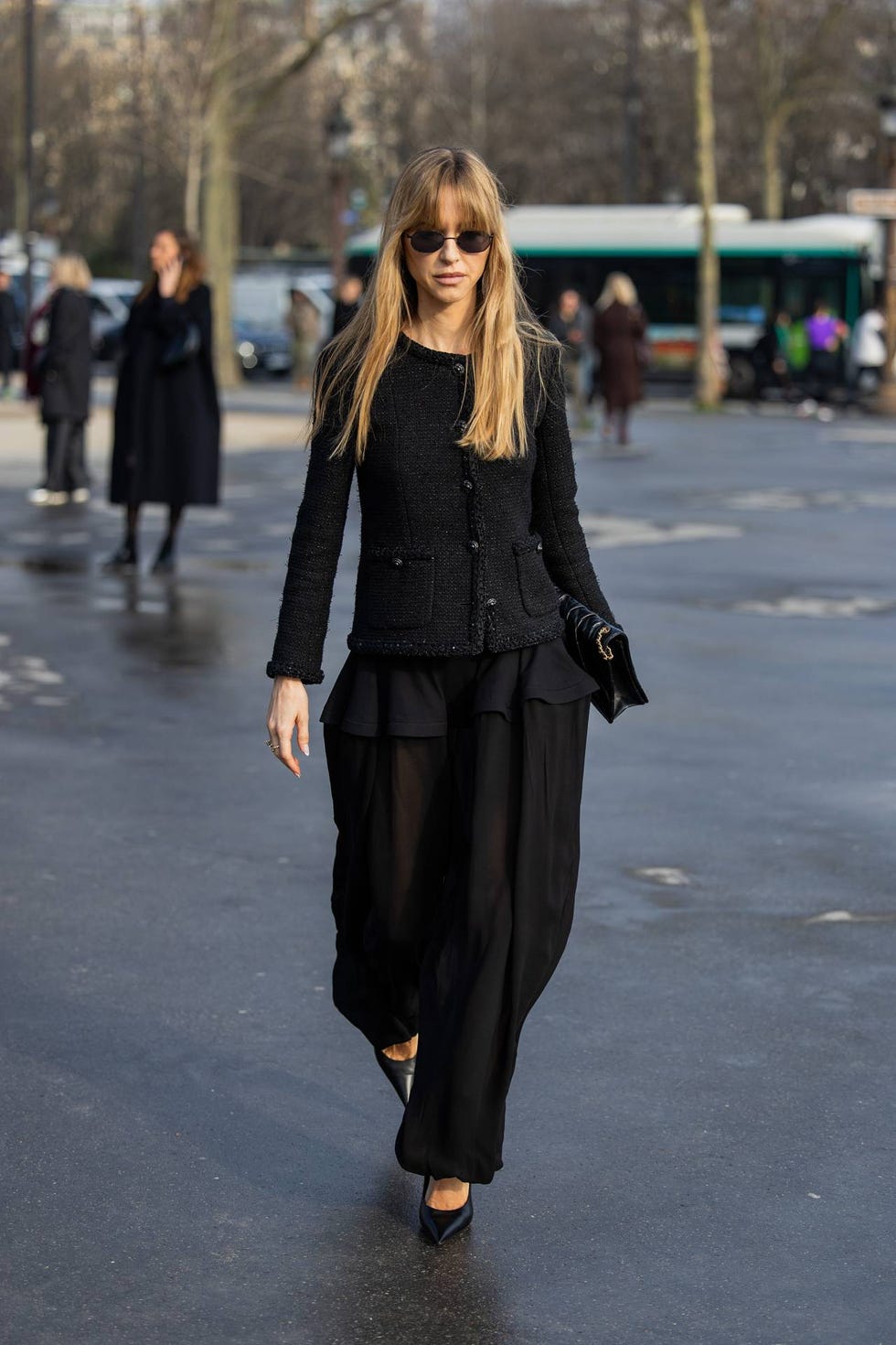 look con pantalones harem