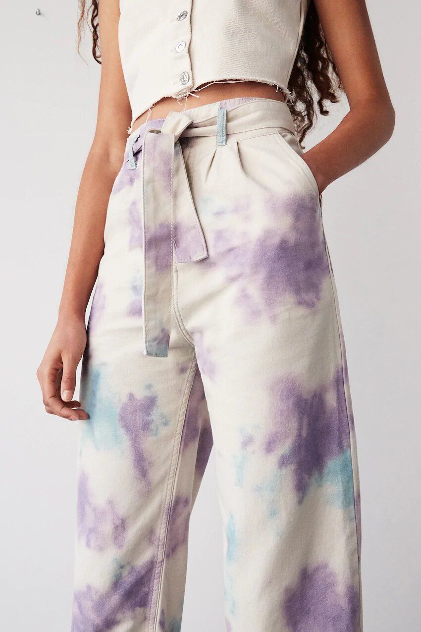 Pantalon tie dye pull best sale and bear