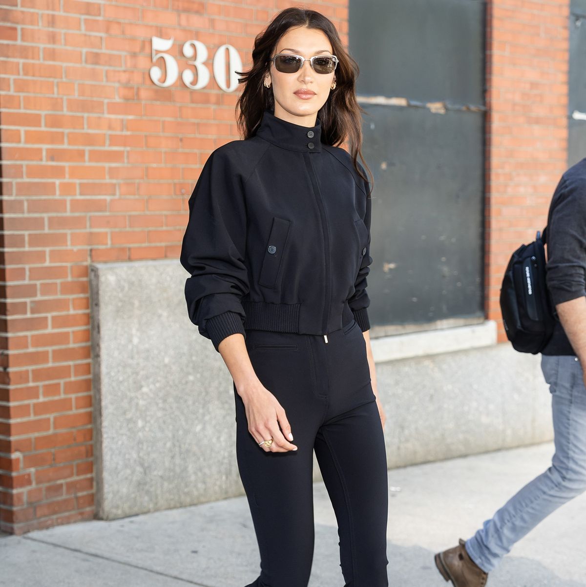 new york, new york may 01 bella hadid is seen in midtown on may 01, 2024 in new york city photo by gothamgc images
