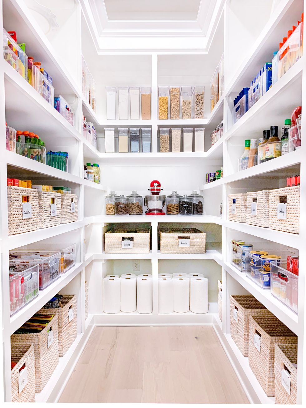 Organized Slide Out Pantry - The Honeycomb Home