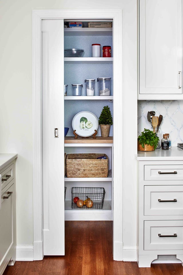 pantry with pocket doors