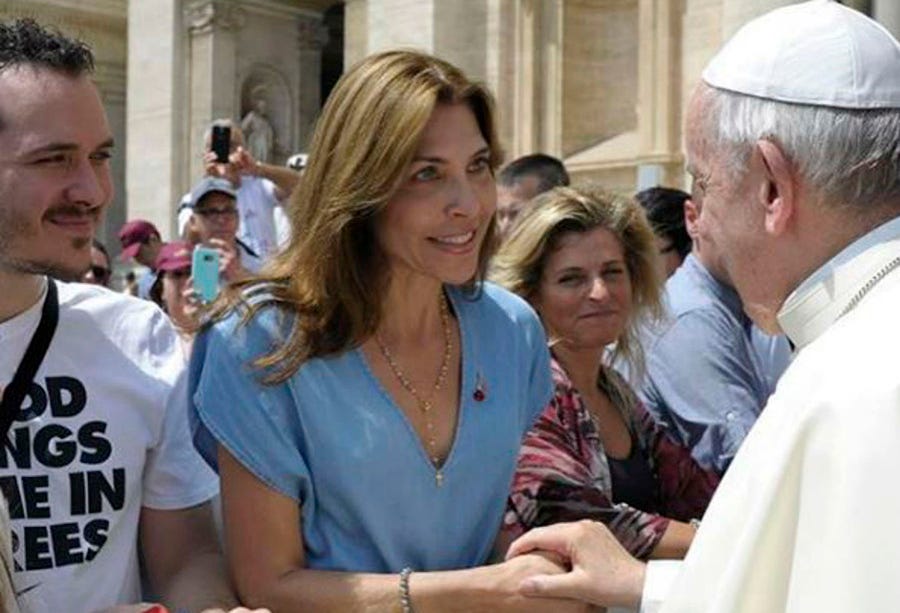 lorena meritano visita al papa