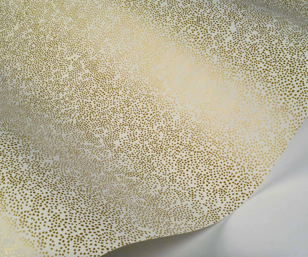 papel pintado con burbujas doradas