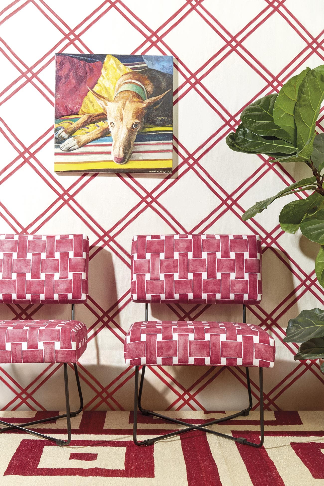 papel pintado a cuadros