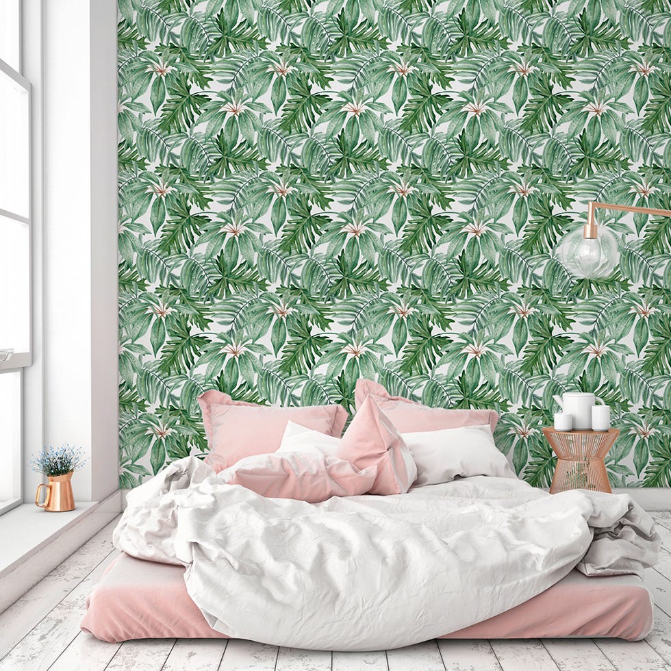 Papel pintado con motivos botánicos