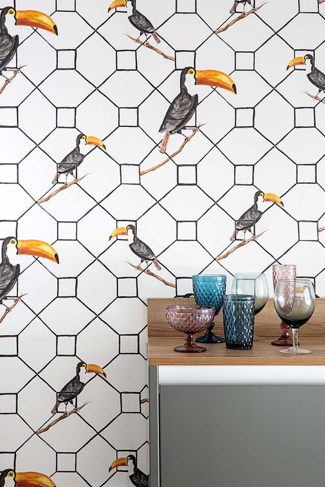 Papel pintado con tucanes