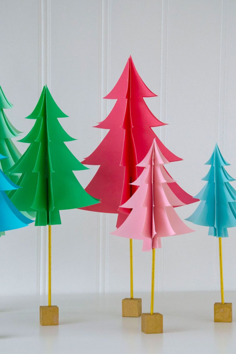 Kids Week: Tissue Paper Christmas Trees - Design Improvised
