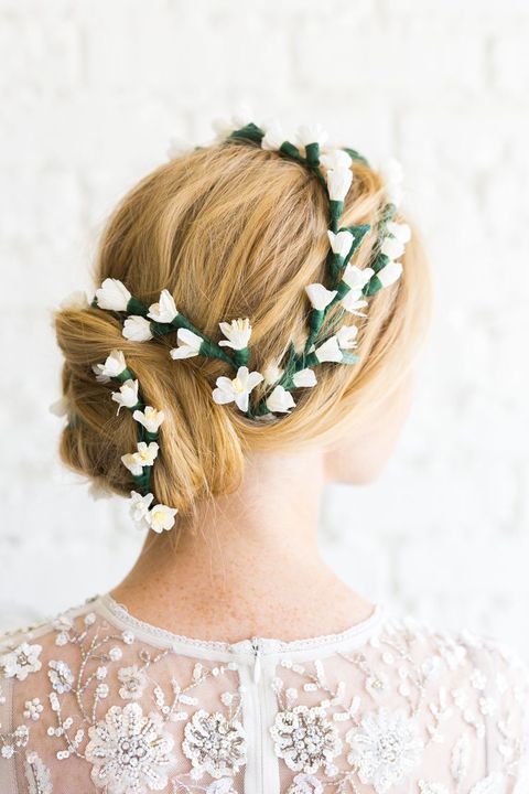 paper flower bridal hair crown