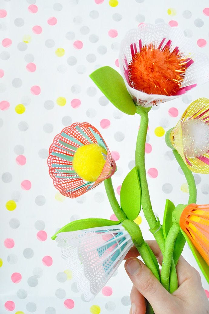 paper flower badminton paper flower badminton