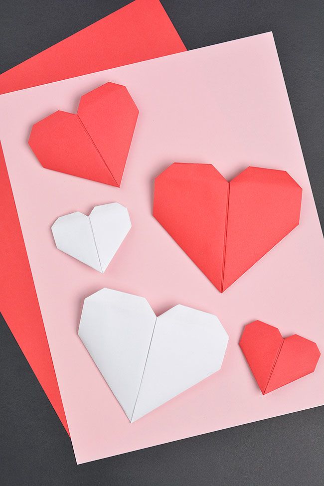 origami heart card