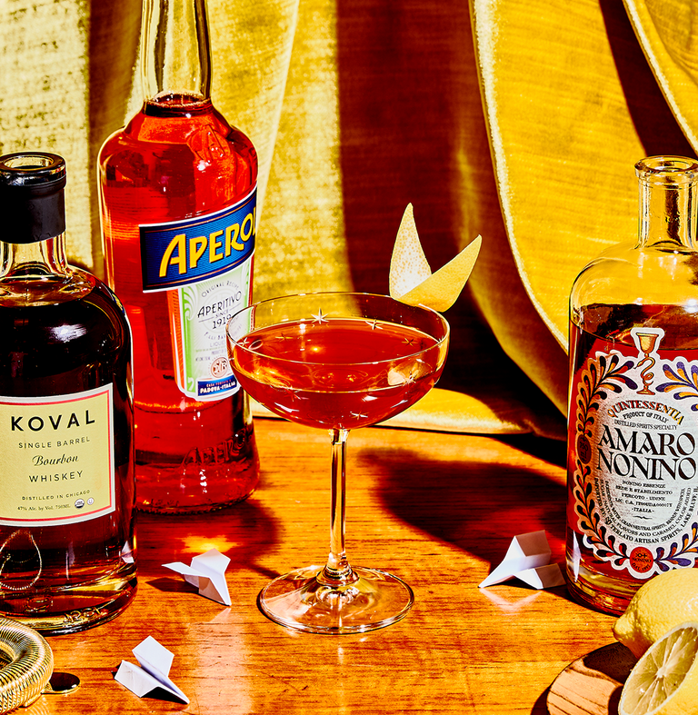 paper plane bourbon cocktail