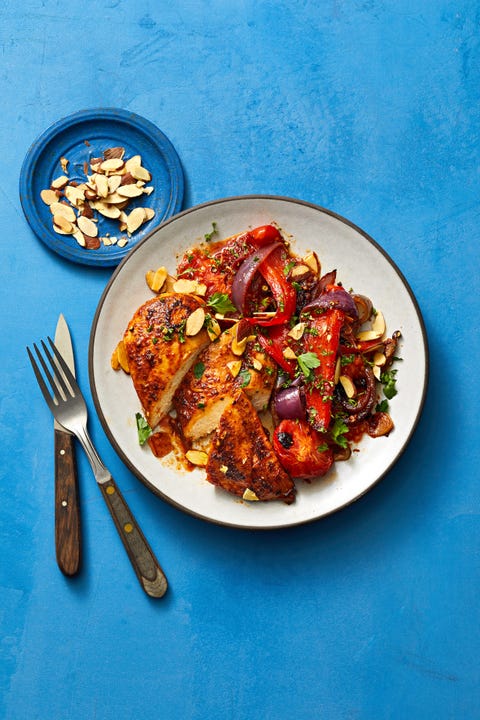 paprika chicken with peppers and tomatoes