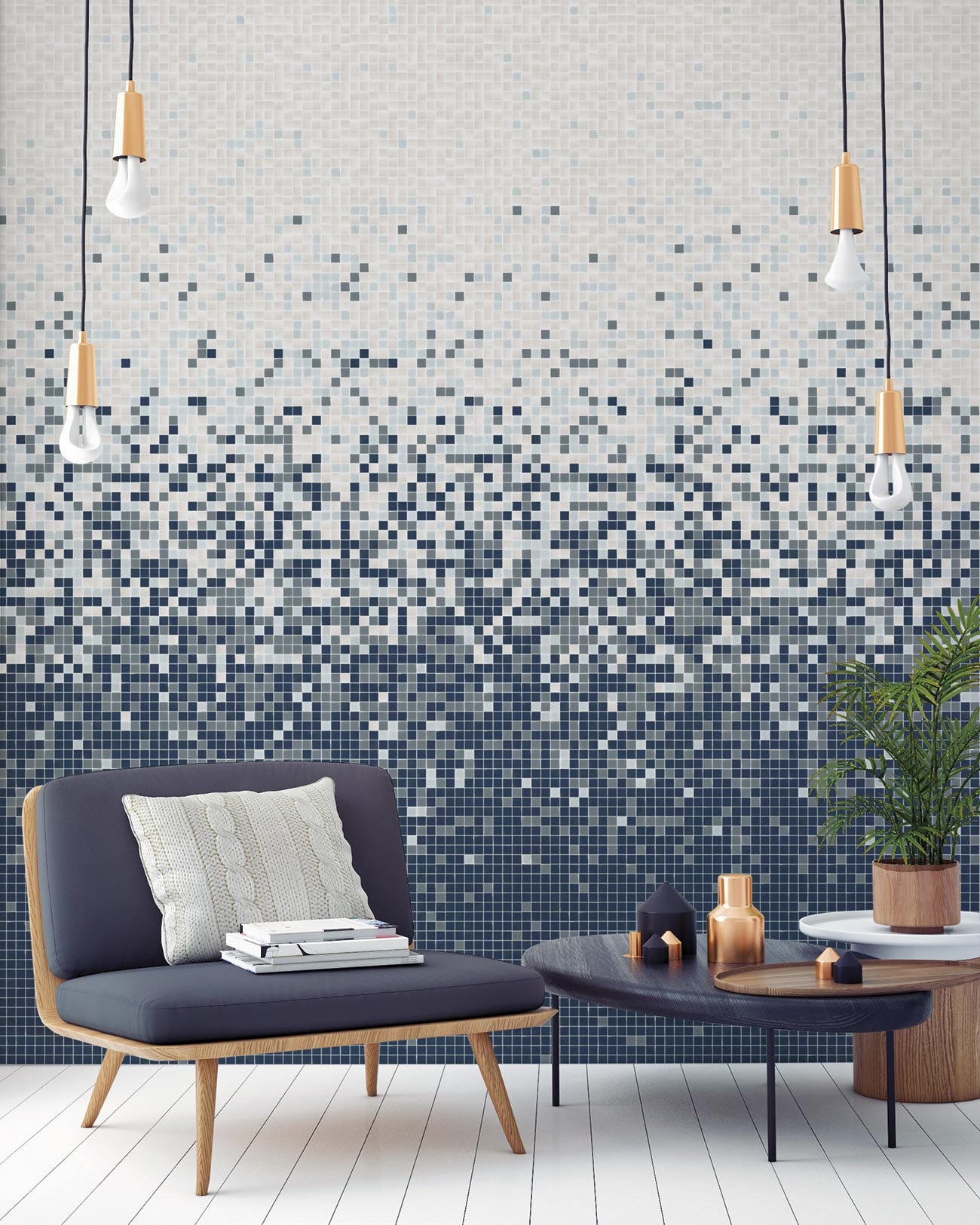 pared de gresite en degradado