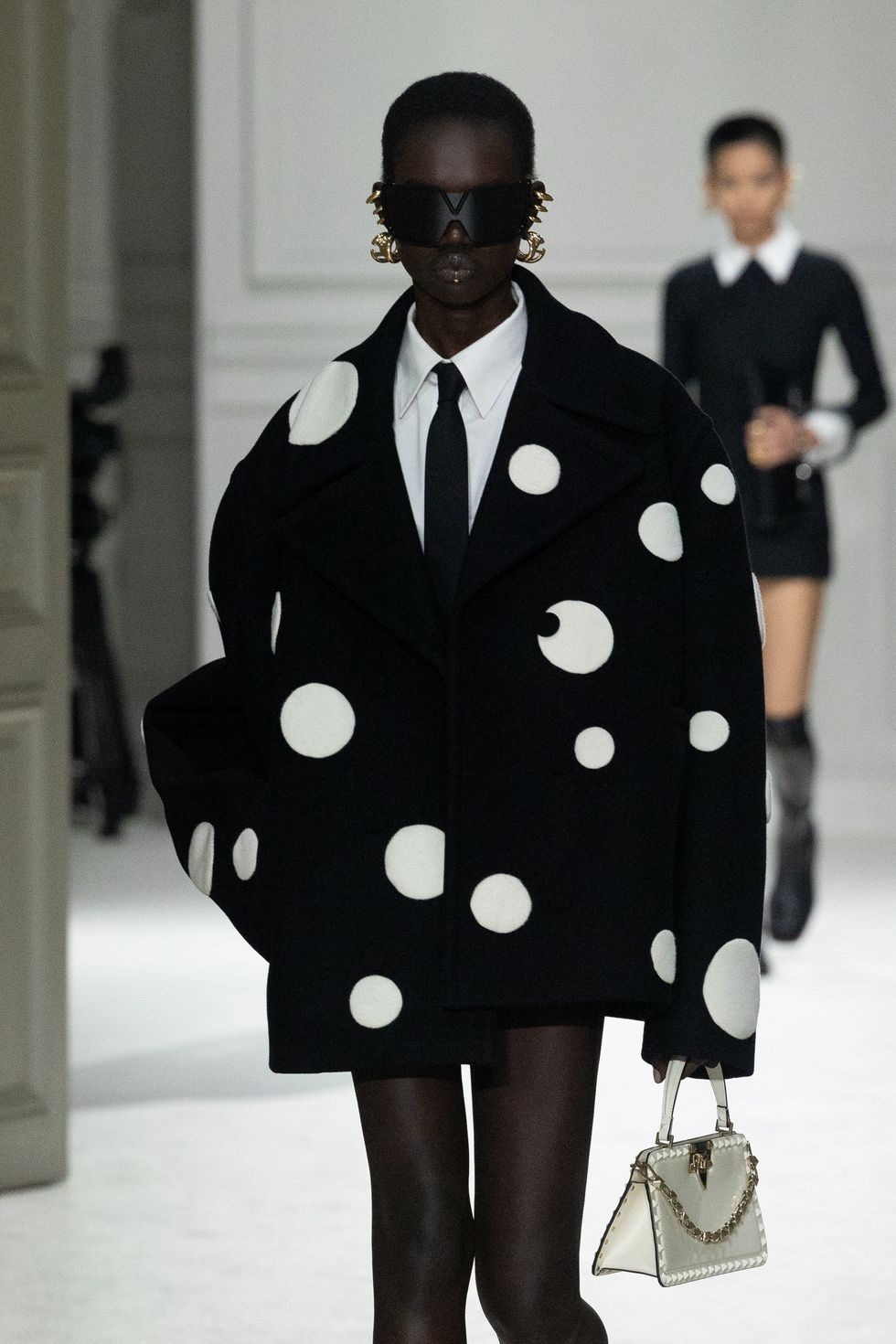 paris, france march 05 editorial use only for non editorial use please seek approval from fashion house a model walks the runway during the valentino womenswear fall winter 2023 2024 show as part of paris fashion week on march 05, 2023 in paris, france photo by marc piaseckiwireimage