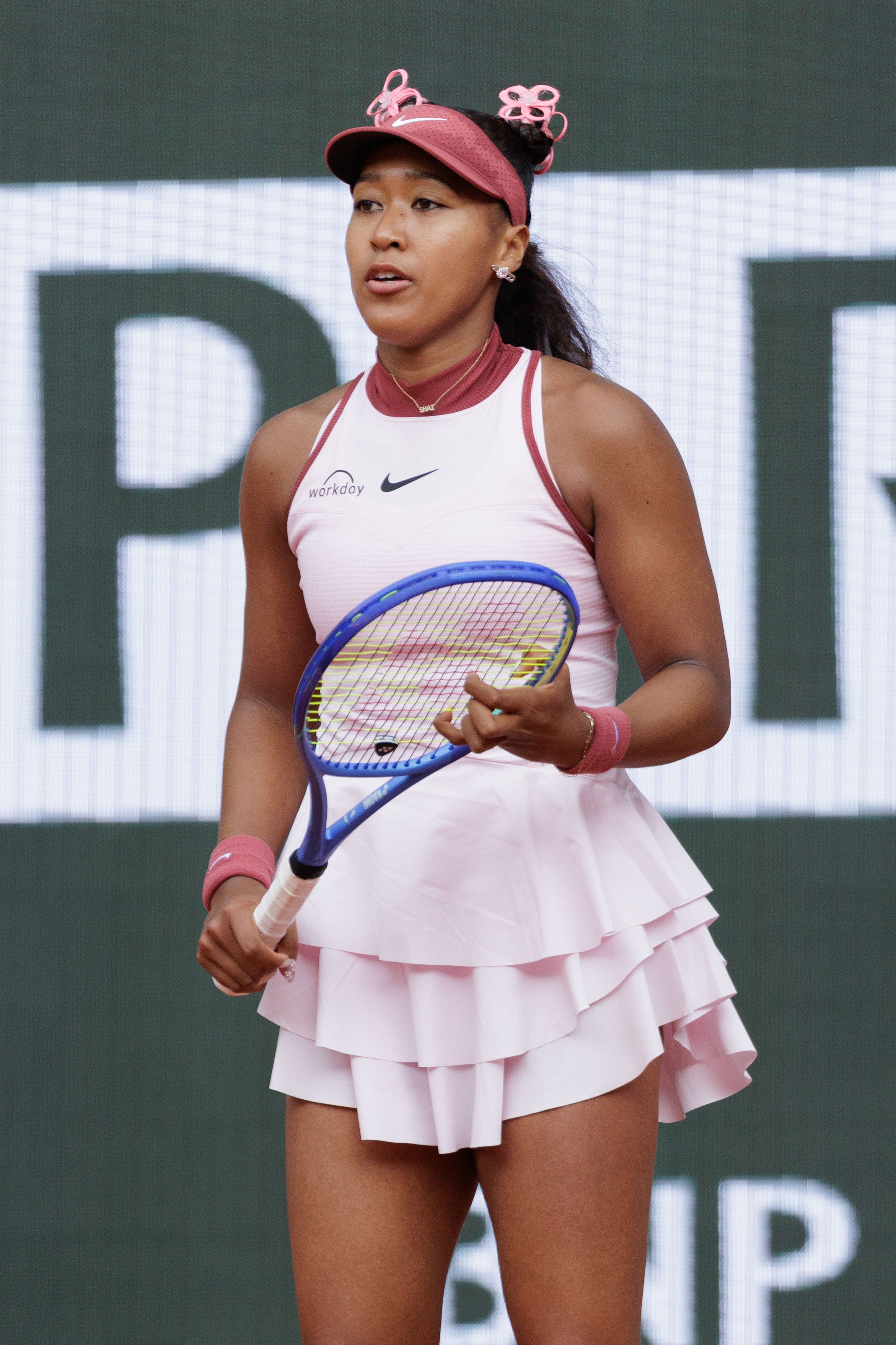 Naomi Osaka Hits the Court in Tiered Dress and Sailor Moon-Inspired Space Buns