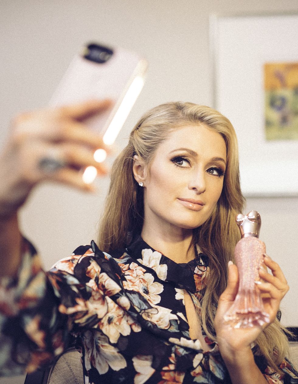 sydney, australia   november 30  editors note this image has been digitally altered paris hilton poses for a selfie during a promotion visit to australia to launch her 23rd fragrance, rosé rush on november 30, 2017 in sydney, australia  photo by cole bennettsgetty images for paris hilton
