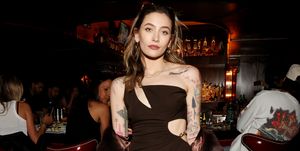paris jackson attends drakes hollywood grand opening on may 04, 2023 in west hollywood wearing a cut out dress