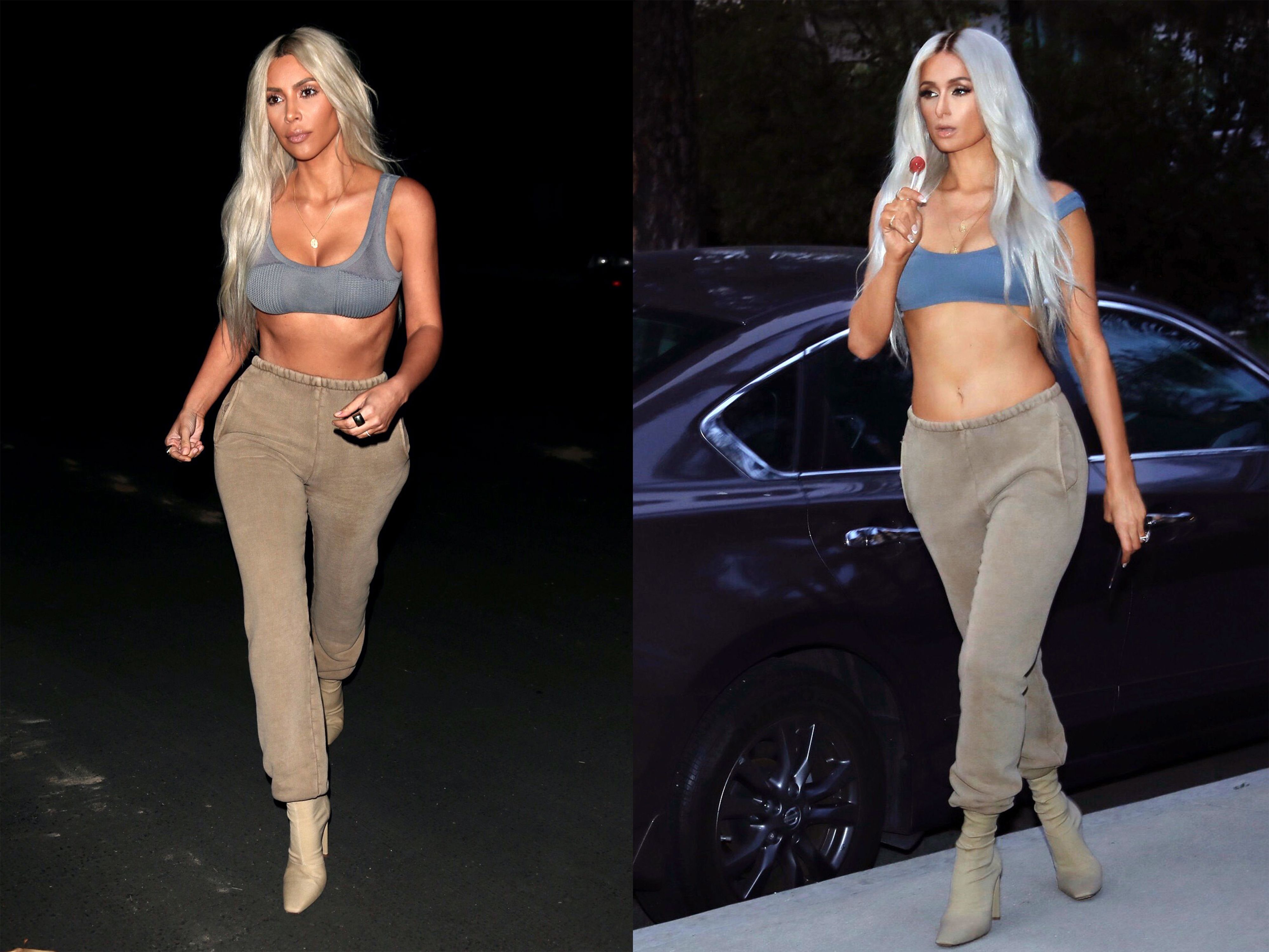 OMG Paris Hilton Looks JUST LIKE Kim Kardashian in These Yeezy Outfits