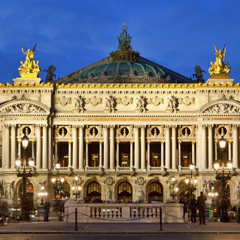 paris opera house at night