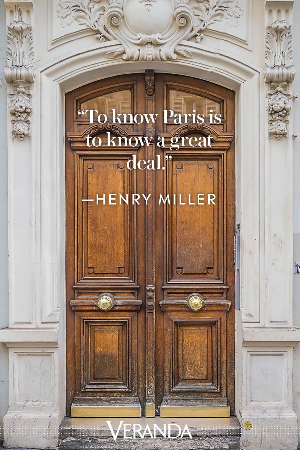Veranda quotes about Paris Henry Miller