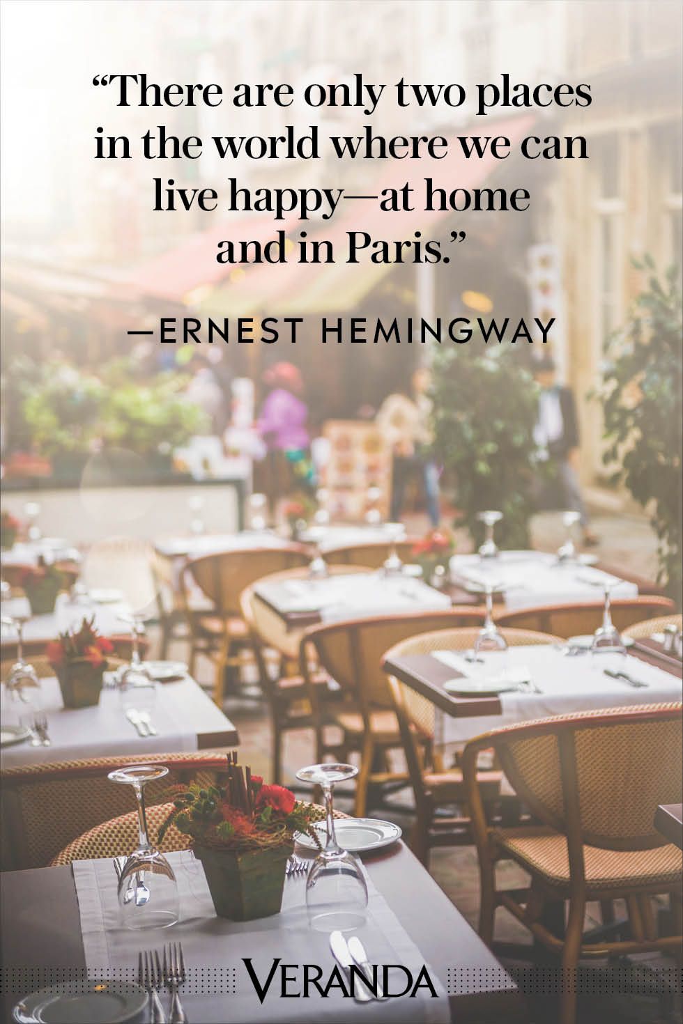 Veranda Quotes about Paris Ernest Hemingway