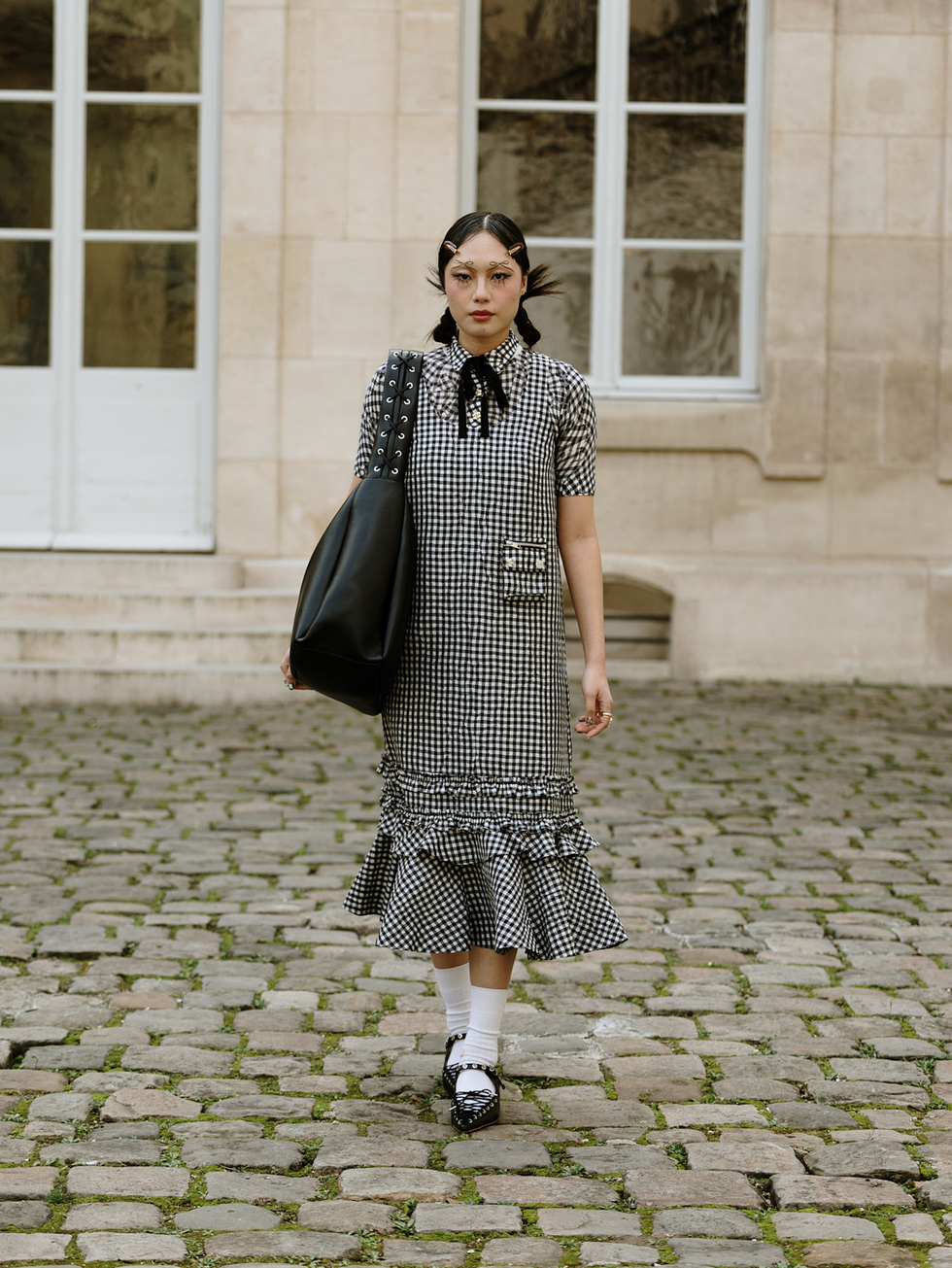 gingham jurk
