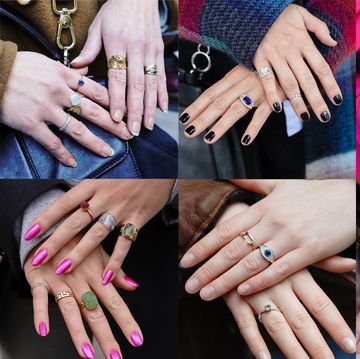 Nail, Manicure, Finger, Nail care, Hand, Ring, Skin, Nail polish, Cosmetics, Pink, 