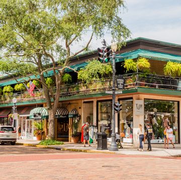park avenue in downtown winter park florida usa