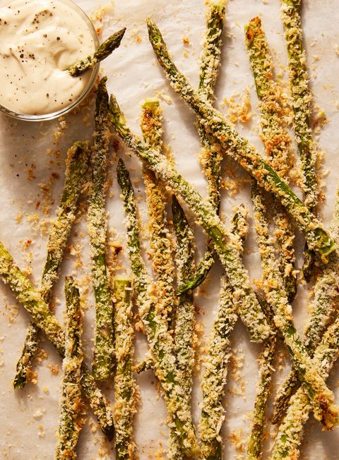 parmesan asparagus fries with dipping sauce