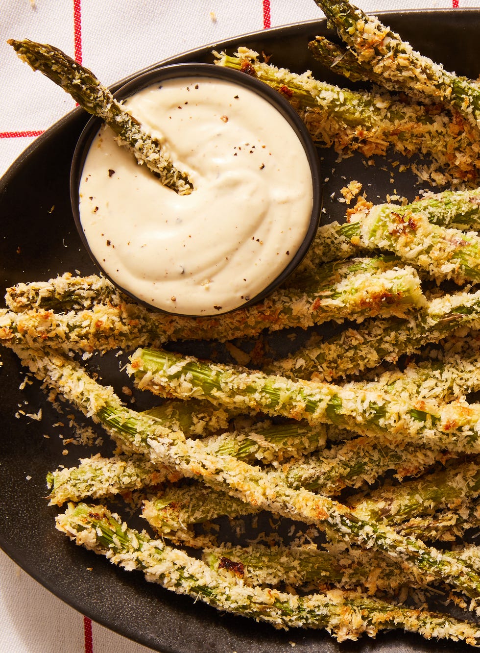 parmesan asparagus fries with dipping sauce