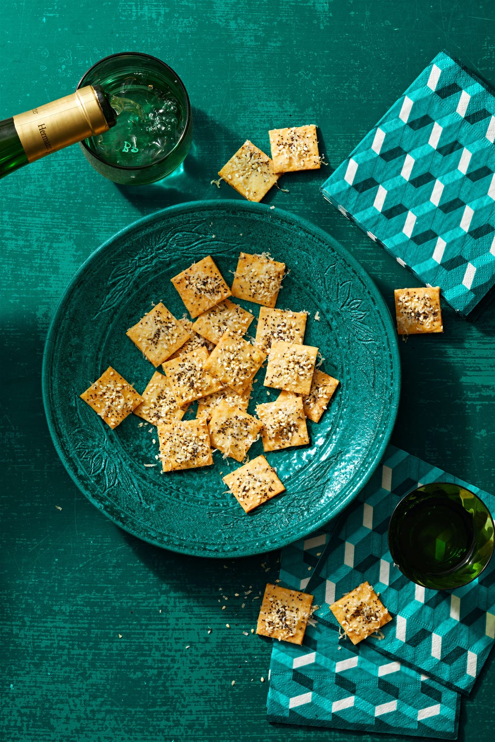 parmesan seeded crackers