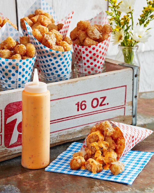 parmesan tots with dipping sauce