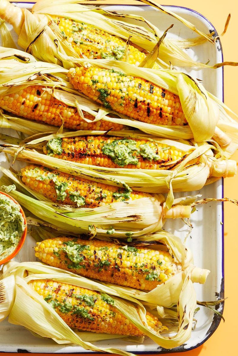 charred corn with parmesanparsley butter