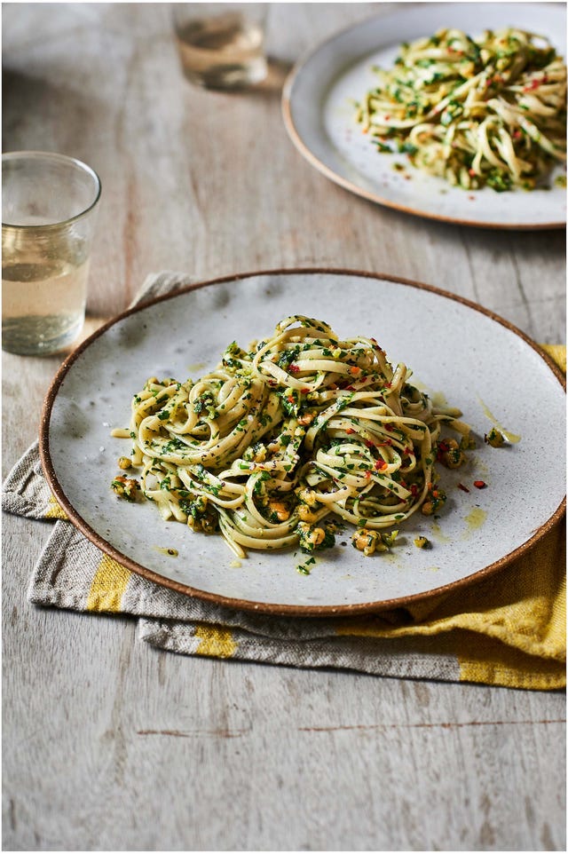 parsley pesto pasta