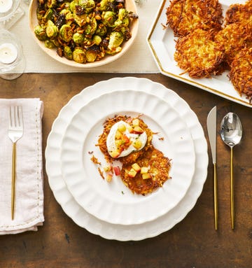 parsnip potato latkes with quick sautéed apples