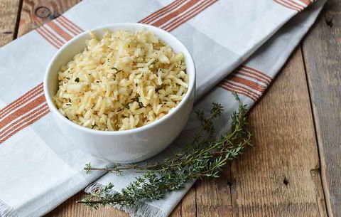 Parsnip Rice with Fresh Thyme and Sage 
