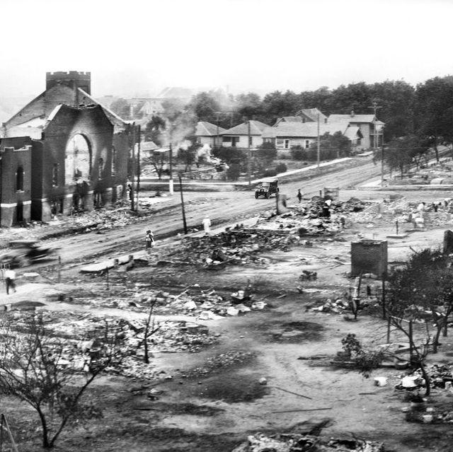 part of greenwood district burned in race riots, tulsa, oklahoma, usa,american national red cross photograph collection, june 1921