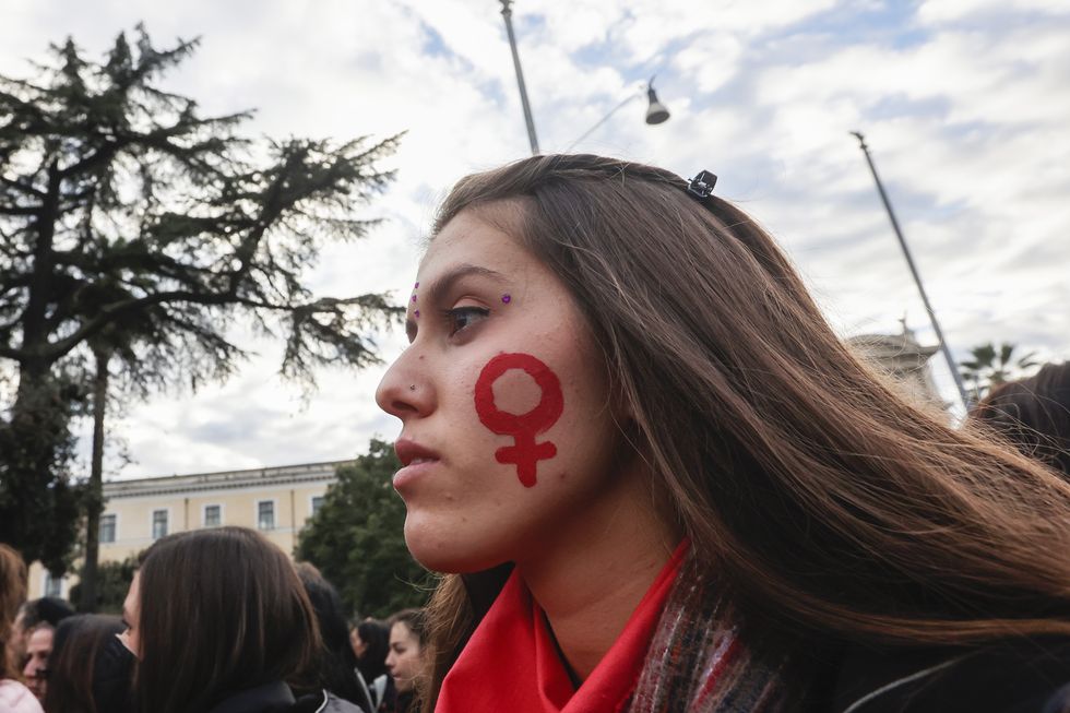 demonstration against violence on women in rome