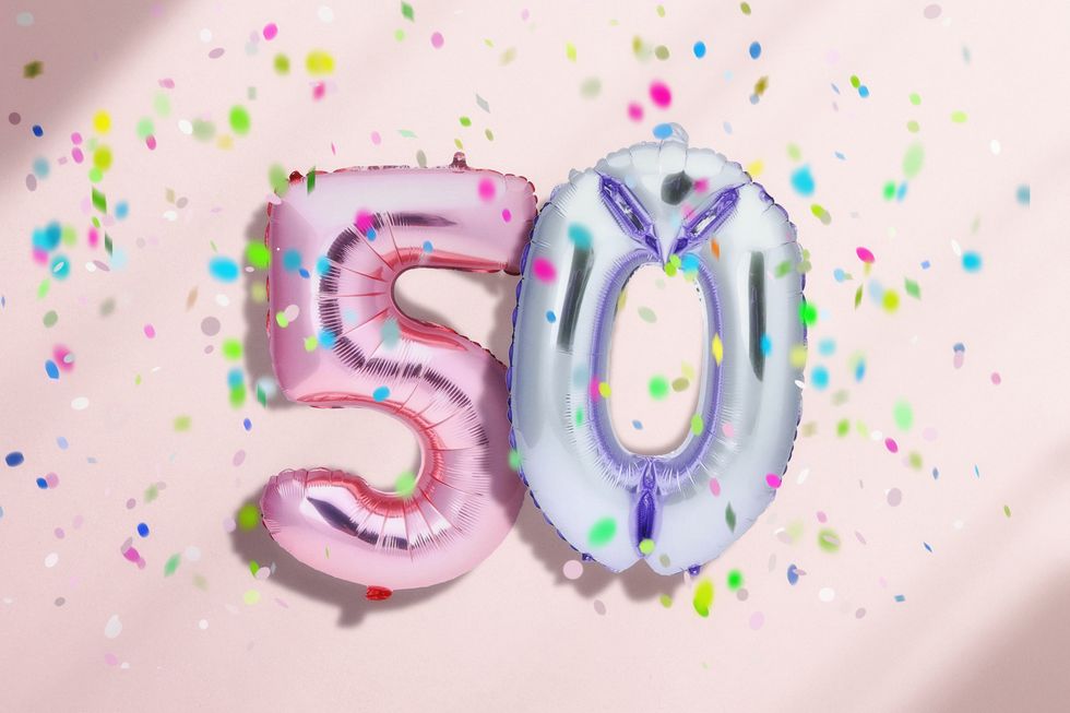 50 party balloon confetti