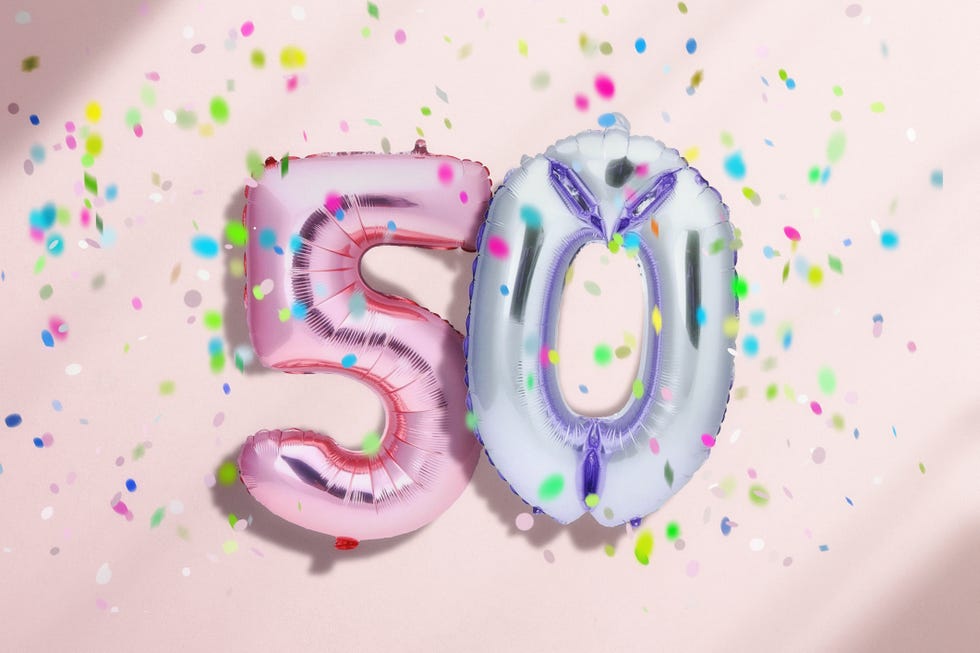 50 party balloon confetti