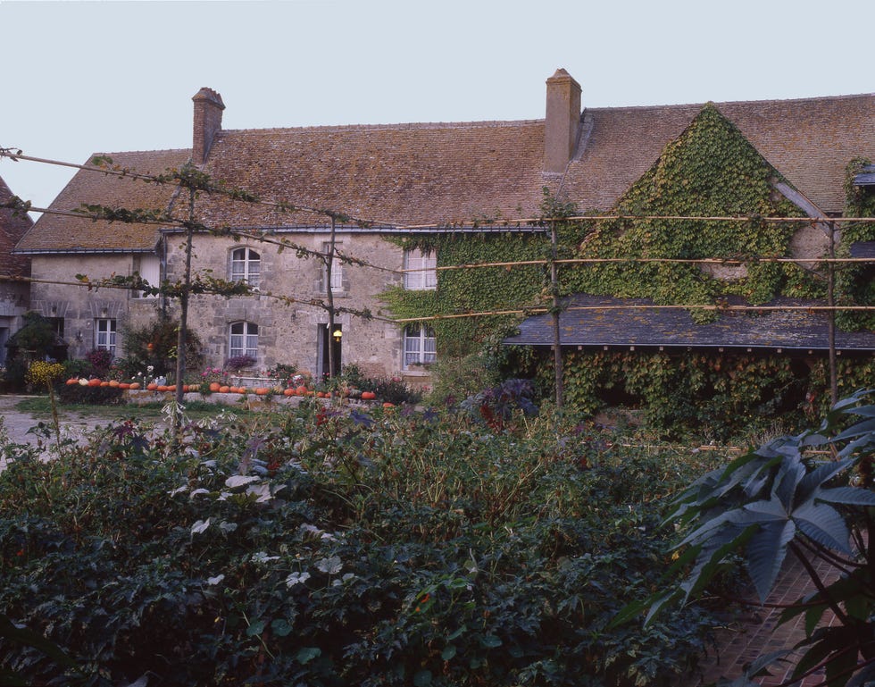 exterior of a typical french farmhouse