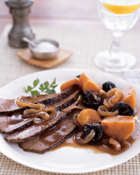 passover recipes  brisket with dried fruit