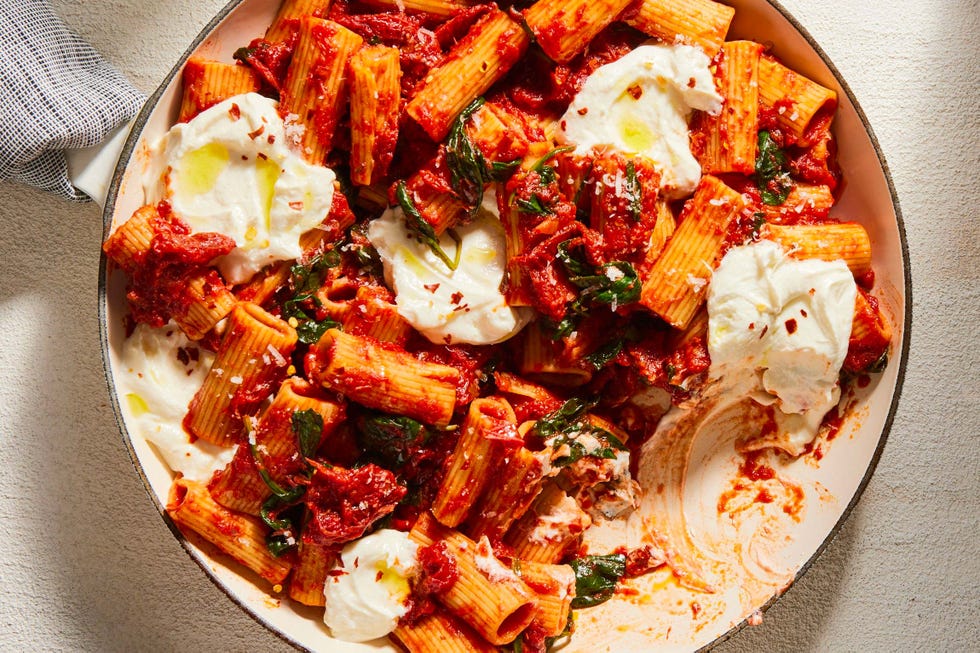pasta con ricotta batida