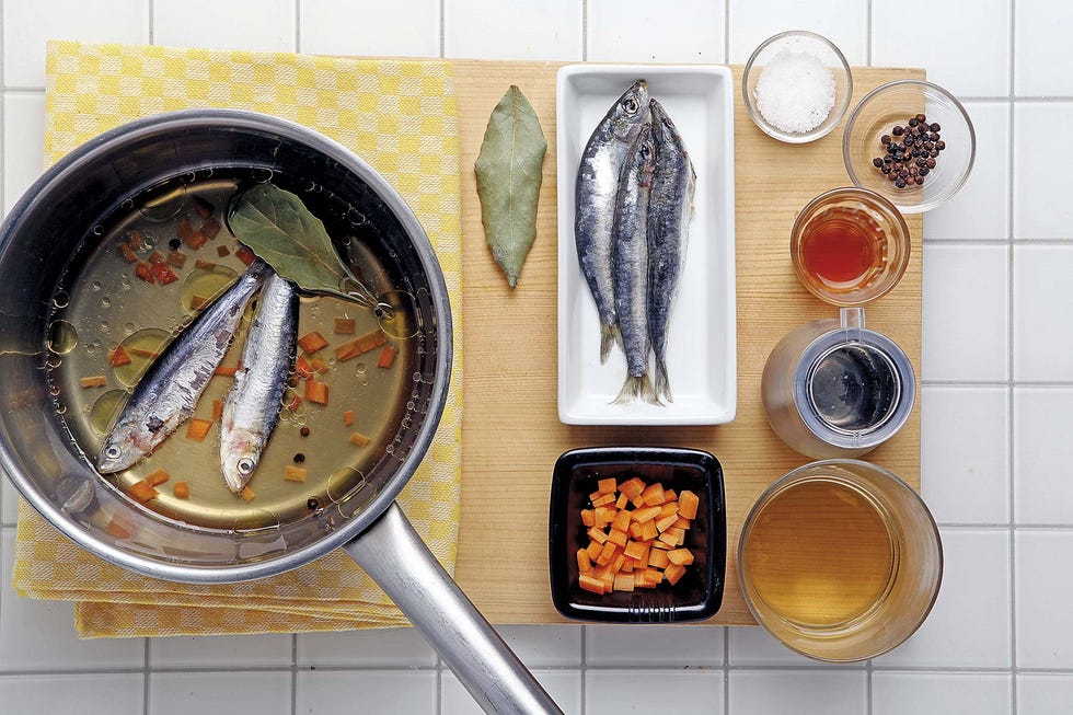Pasta de limón con sardinas escabechadas: Paso 1