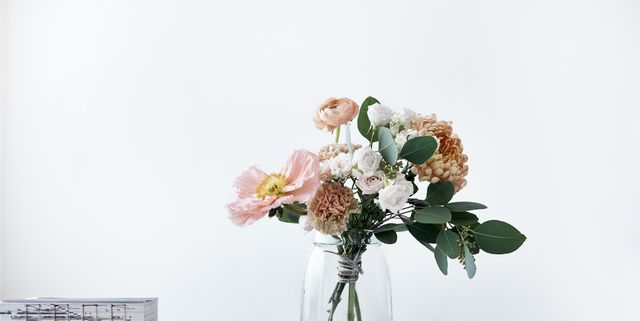 Fresh Cut Spring Flowers in a Door Basket - The Inspired Room