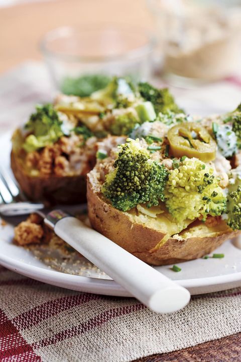 patatas al horno con brócoli